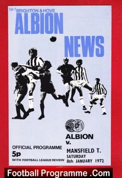 Brighton Hove Albion v Mansfield Town 1972