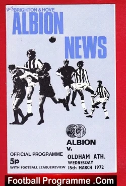 Brighton Hove Albion v Oldham Athletic 1972
