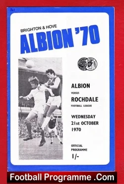 Brighton Hove Albion v Rochdale 1970