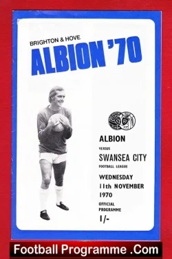 Brighton Hove Albion v Swansea City 1970