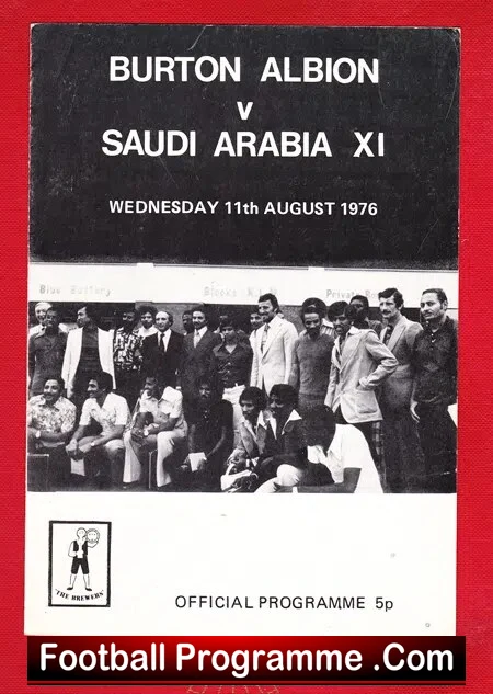 Burton Albion v Saudi Arabia 1976 – Friendly Match