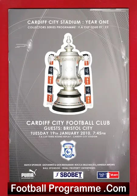 Cardiff City v Bristol City 2010 – First FAC Match New Stadium