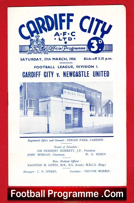Cardiff City v Newcastle United 1954
