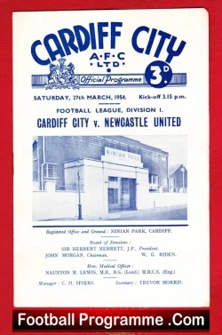 Cardiff City v Newcastle United 1954