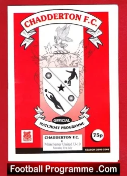 Chadderton v Manchester United 2000 – Under 19 Match U19