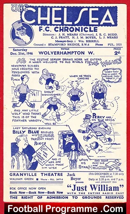 Chelsea v Wolves 1946 – 1940s