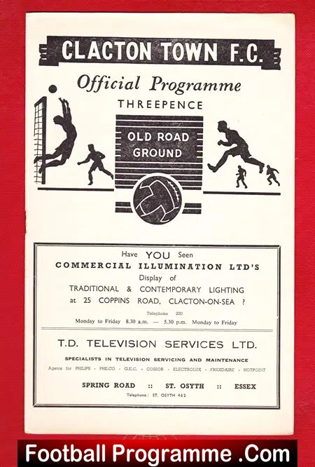 Clacton Town v Sittingbourne 1963