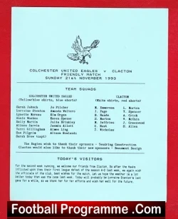 Colchester United Ladies v Clacton 1993 – Womens Football Friendly Match