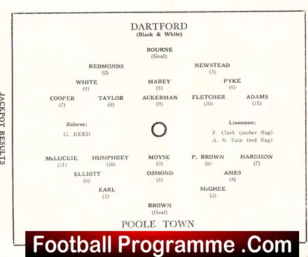 Dartford v Poole Town 1961 - Southern League