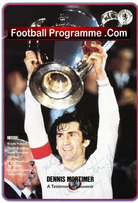 Dennis Mortimer Testimonial Benefit Match Aston Villa SIGNED