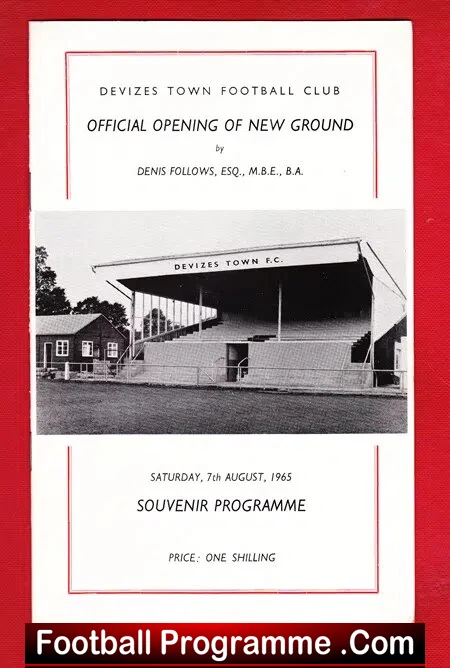 Devizes Town v Walthamstow Avenue 1965 – Opening New Ground
