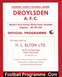 Droylsden v Leek Town 1978 – Cheshire County League