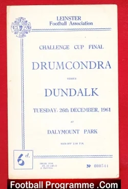 Drumcondra v Dundalk 1961 – Irish Challenge Cup Final