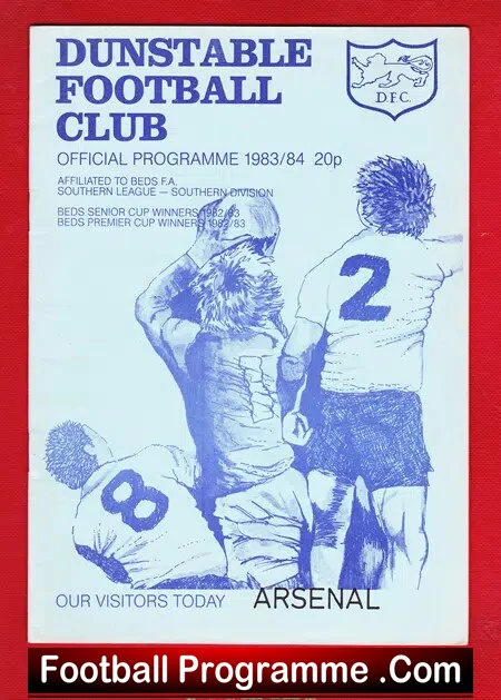 Dunstable Town v Arsenal 1983 – Friendly Game
