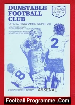 Dunstable Town v Arsenal 1983 – Friendly Game