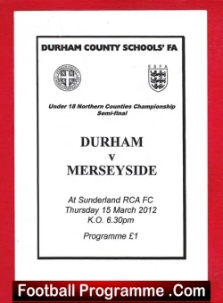 Durham Boys v Merseyside Boys 2012 – Under 18 at Sunderland RCA