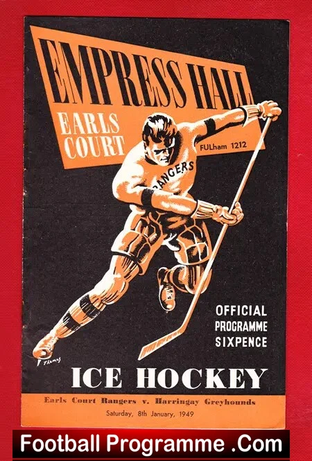 Earls Court Rangers Ice Hockey v Harringay 1949