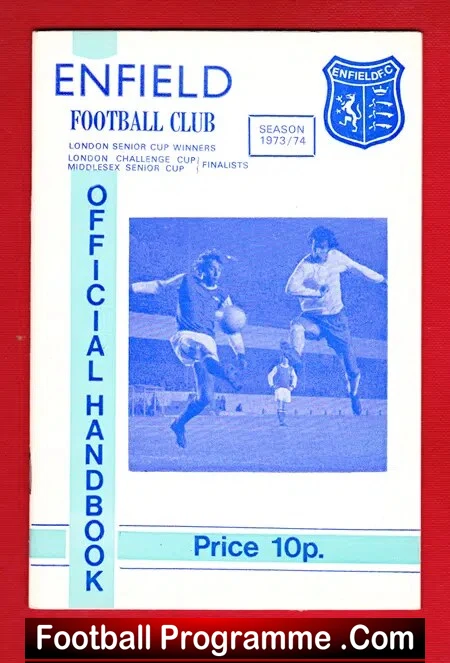 Enfield Football Club Official Handbook 1973 – 1974