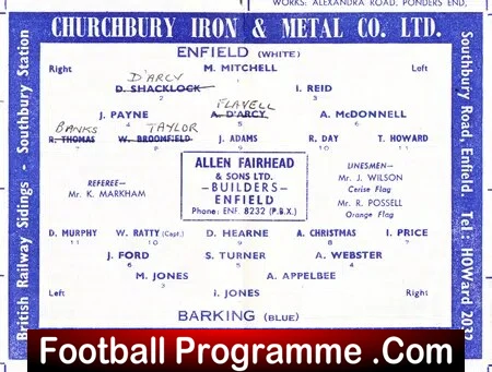 Enfield v Barking 1965