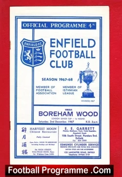 Enfield v Boreham Wood 1967 – London Senior Cup