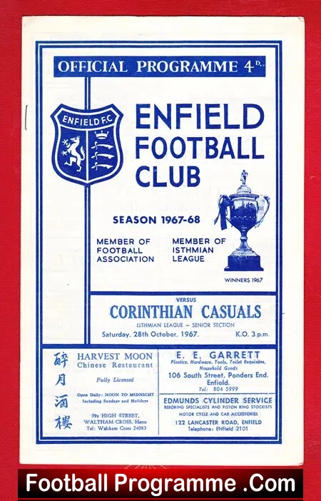 Enfield v Corinthian Casuals 1967