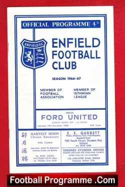 Enfield v Ford United 1966 – Senior Cup London