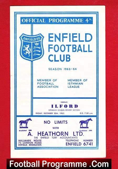 Enfield v Ilford 1963