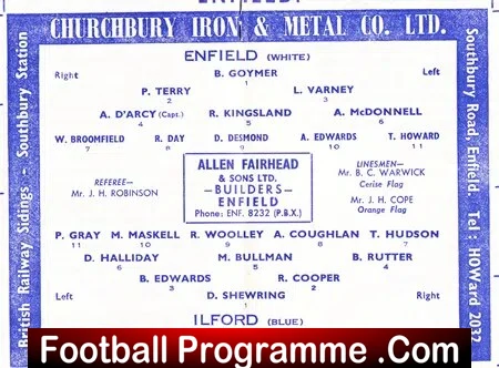 Enfield v Ilford 1964 - Boxing Day