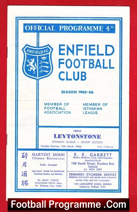 Enfield v Leytonstone 1966