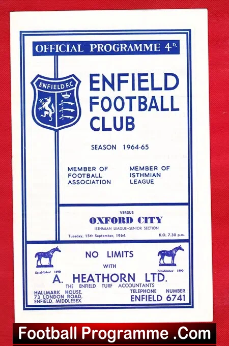 Enfield v Oxford City 1964