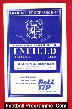 Enfield v Walton Hersham 1962