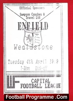 Enfield v Wealdstone 1989