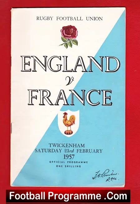 England Rugby v France 1957 – Twickenham