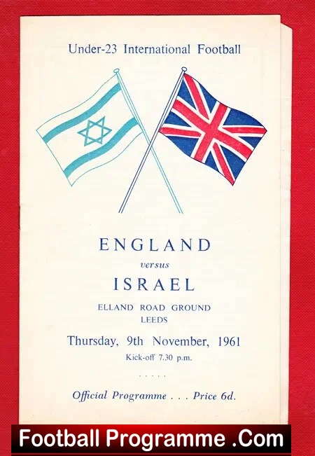 England v Israel 1961 – at Leeds – U23 – Bobby Moore