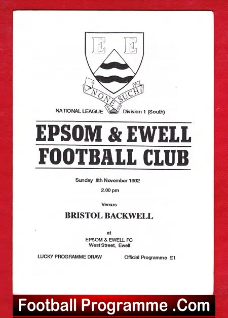 Epsom Ewell Ladies v Bristol Backwell 1992 – Womens Football