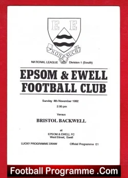 Epsom Ewell Ladies v Bristol Backwell 1992 – Womens Football