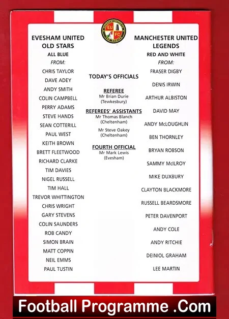 Evesham United v Manchester United Legends 2012 - Robson