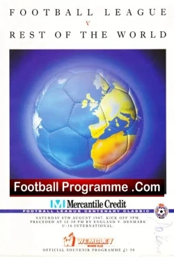 Football League v Rest Of The World 1987 – Signed Don Revie