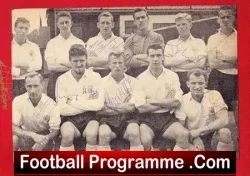 Fulham Football Team Squad Signed Picture 1950s – Hill plus