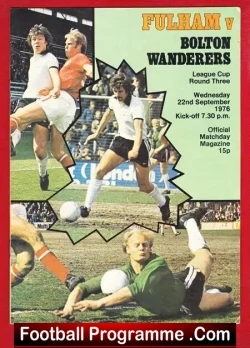 Fulham v Bolton Wanderers 1976 – George Best + Bobby Moore