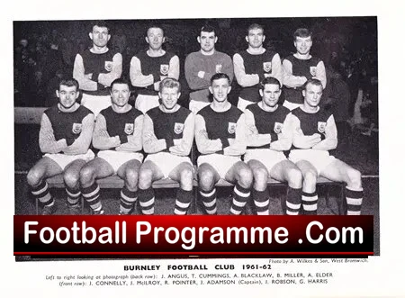 Fulham v Burnley 1962 - FA Cup Semi Final at Aston Villa