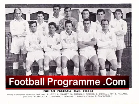 Fulham v Burnley 1962 - FA Cup Semi Final at Aston Villa