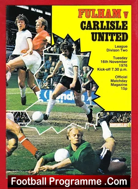 Fulham v Carlisle United 1976 - Bobby Moore + George Best