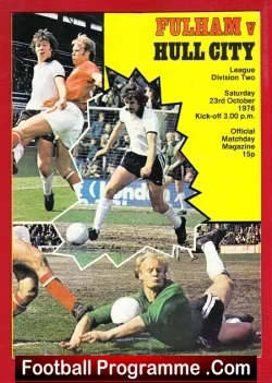 Fulham v Hull City 1976 – Bobby Moore + George Best