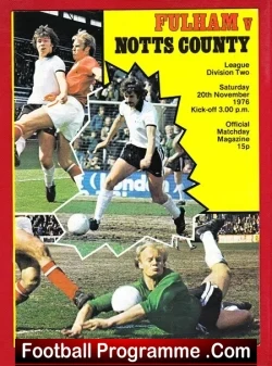 Fulham v Notts County 1976 – Bobby Moore + George Best