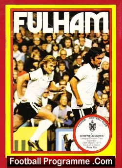 Fulham v Sheffield United 1977 – plus Bobby Moore