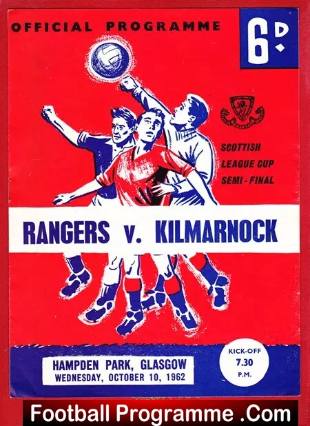 Glasgow Rangers v Kilmarnock 1962 – Scottish Cup Semi Final