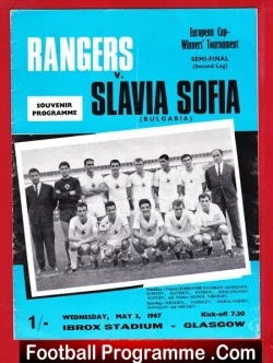 Glasgow Rangers v Slavia Sofia 1967 – European Cup Semi Final