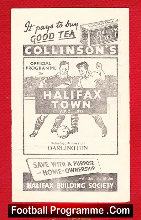 Halifax Town v Darlington 1954