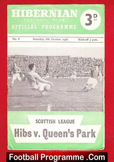 Hibernian Hibs v Queens Park 1956 – 1950s – to clear
